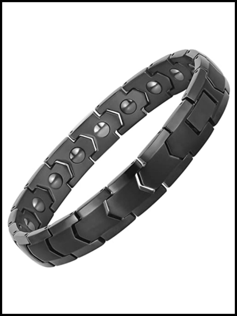 Magnetic Hematite Bracelet 316L Stainless Steel Power Balance Energy Magnets